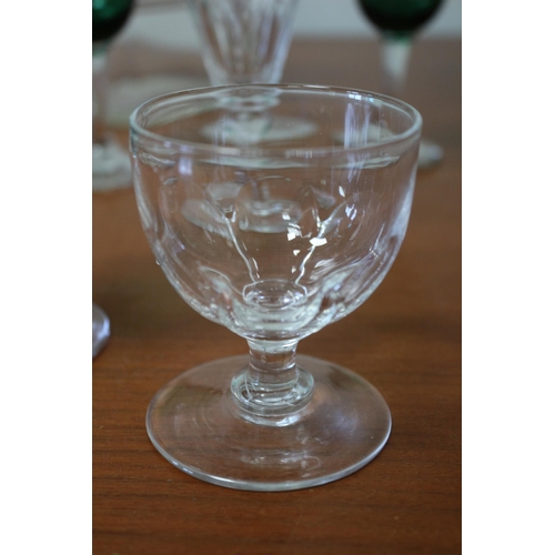 36 - Good Selection of Aged Glassware including a Decanter, Victorian Hand Blown Examples