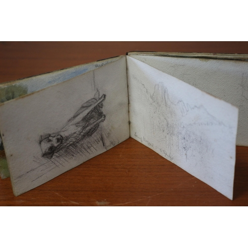 45 - Antique Sketchbook with Lots of Watercolours Paintings of a Family Tour Around Italy