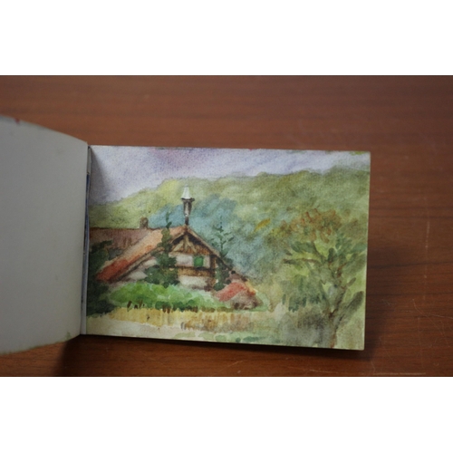 45 - Antique Sketchbook with Lots of Watercolours Paintings of a Family Tour Around Italy