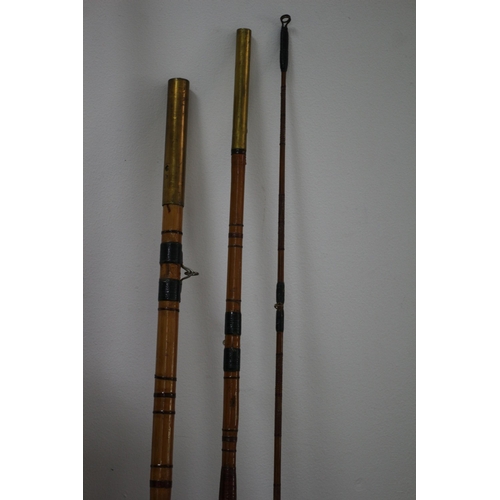 47 - Nice Selection of Fishing Rods including Black Seal plus a Large Holder and a Couple of Cane Rods