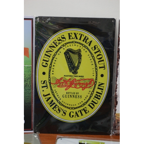 49 - 7 x Tin Signs all Guinness Related