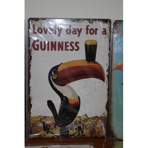 49 - 7 x Tin Signs all Guinness Related