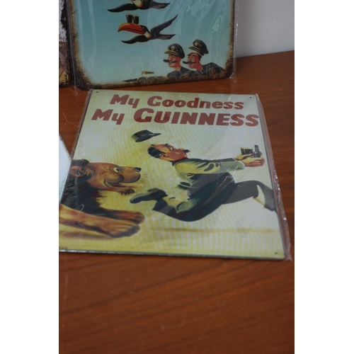 49 - 7 x Tin Signs all Guinness Related