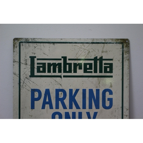 50 - Lambretta Parking Tin Sign