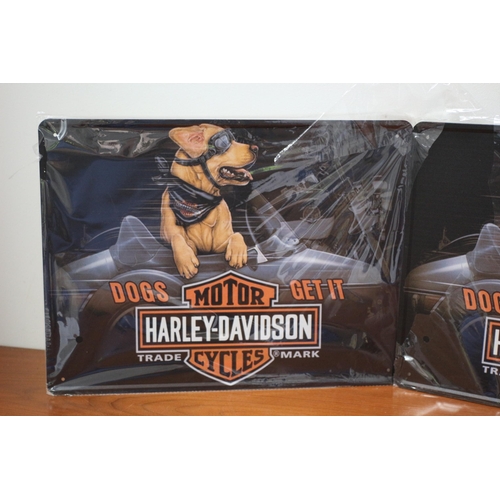 52 - 2 x Harley-Davidson Tin Signs