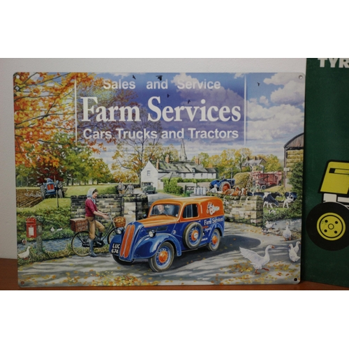 53 - Farming Tin Signs - Michelin and Farm Services