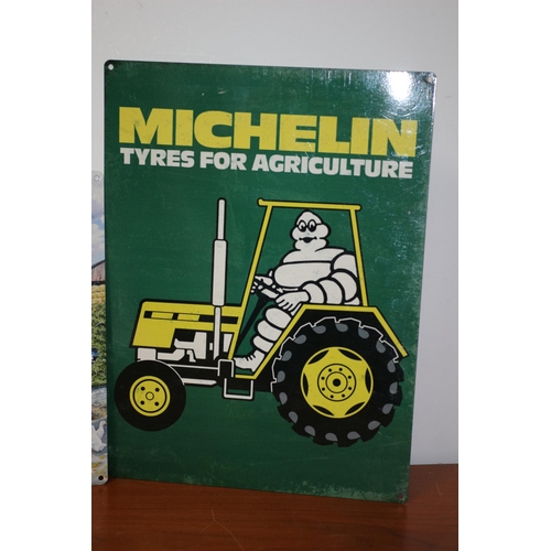 53 - Farming Tin Signs - Michelin and Farm Services