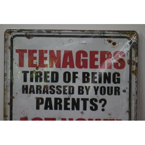 54 - Teenagers Tin Sign