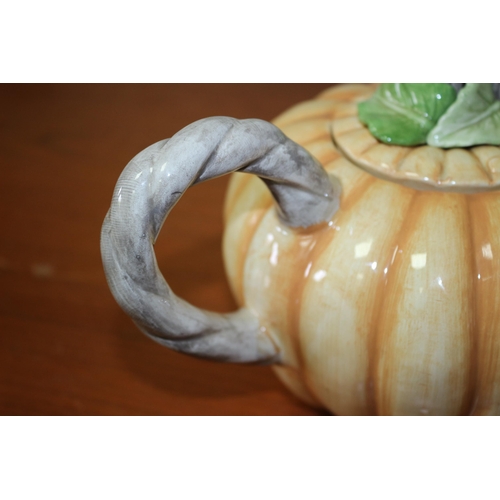 59 - FF Pumpkin Teapot Believed to be Krautheim Selby Hand Painted