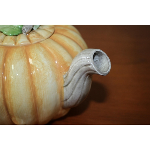 59 - FF Pumpkin Teapot Believed to be Krautheim Selby Hand Painted