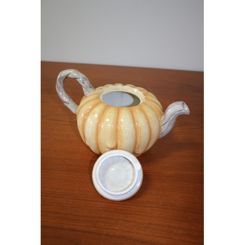 59 - FF Pumpkin Teapot Believed to be Krautheim Selby Hand Painted