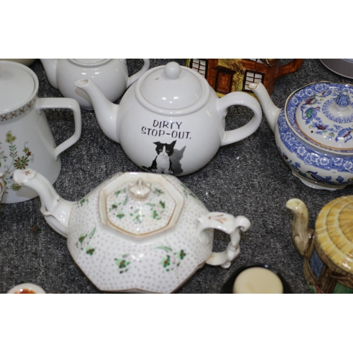 60 - Large Collection of Teapots including Many Well Known Names