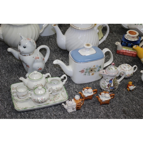 60 - Large Collection of Teapots including Many Well Known Names