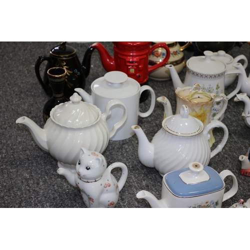 60 - Large Collection of Teapots including Many Well Known Names