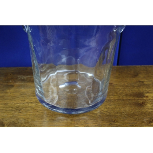 64 - Heavy Twin Handled Glass Champagne Bucket