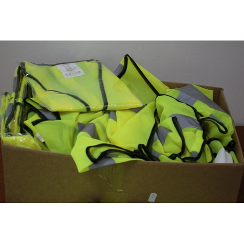 101 - Box Full of New Cat II Hi-Viz Waistcoats Jackets - Mixed Sizes