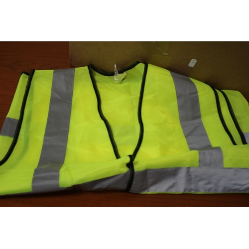 101 - Box Full of New Cat II Hi-Viz Waistcoats Jackets - Mixed Sizes