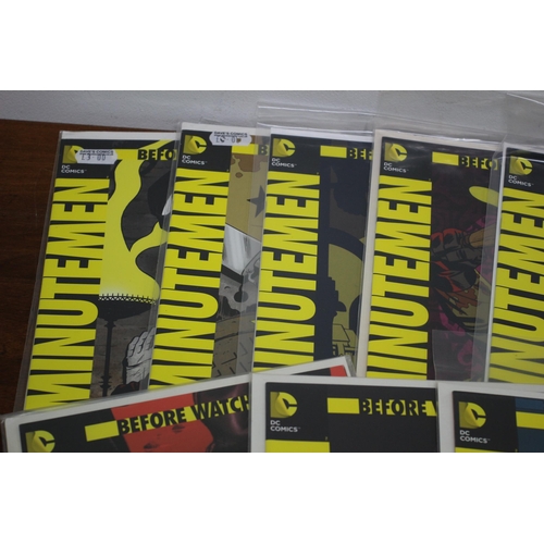 104 - Parts 1, 2, 3, 4 & 6 of Minutemen Comics plus Several Before Watchmen Comics - All Boarded and Bagge... 