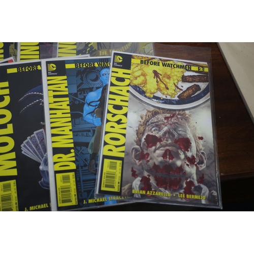 104 - Parts 1, 2, 3, 4 & 6 of Minutemen Comics plus Several Before Watchmen Comics - All Boarded and Bagge... 