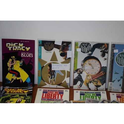 112 - Large Selection of American Comics including Issues 1 - 16 0f Kid Eternity, Give Me Liberty Issues 1... 