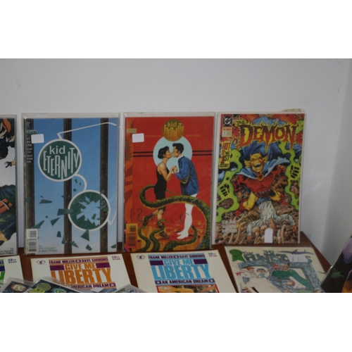 112 - Large Selection of American Comics including Issues 1 - 16 0f Kid Eternity, Give Me Liberty Issues 1... 