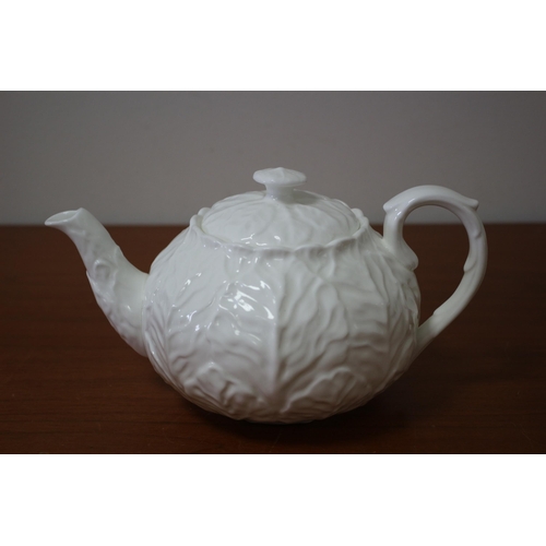 128 - Coalport Countryware Large White Cabbage Teapot