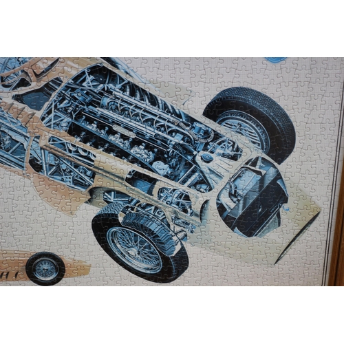 129 - Large, Framed and Glazed Puzzle Picture of 1957 Maserati 250F