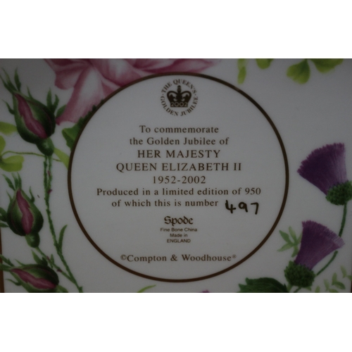 132 - Spode Fine Bone China Limited Edition Queen Elizabeth II Golden Jubilee Clock 497/950