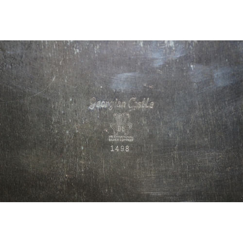 133 - Georgian Castle International Silver Company 1498 Tray - 69 x 42cm - Very Heavy - Plated Tray