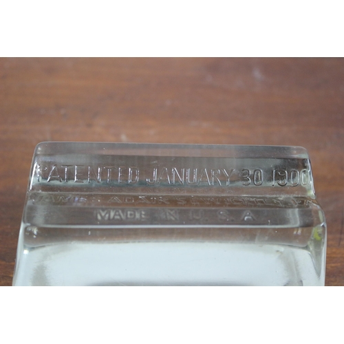 135 - Very Rare - Patent Glass Pen Holder - Jan 30 1900 - James Adair Sewickley PA - USA