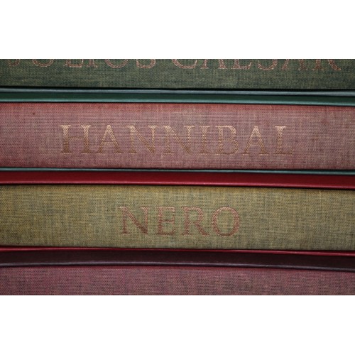 136 - Lovely Collection of Folio Society Books All Themed - Julius Caesar, Cleopatra, Nero, Hannibal, Alex... 