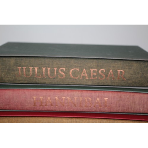 136 - Lovely Collection of Folio Society Books All Themed - Julius Caesar, Cleopatra, Nero, Hannibal, Alex... 