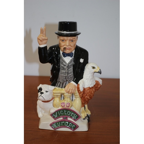 138 - Kevin Francis Limited Edition Hand Made and Hand Painted Winston Churchill VE Day - Rare Example As ... 