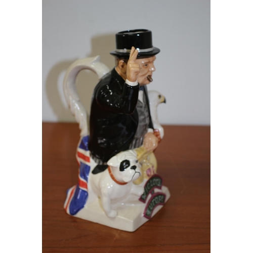 138 - Kevin Francis Limited Edition Hand Made and Hand Painted Winston Churchill VE Day - Rare Example As ... 