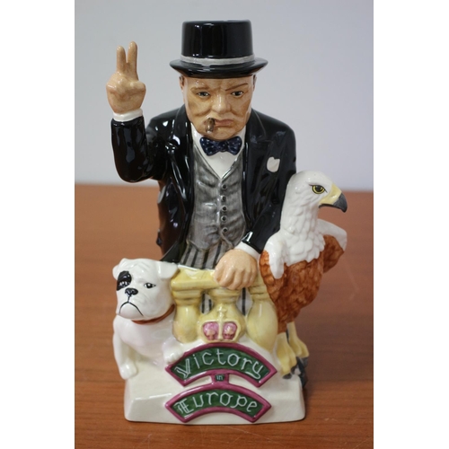 138 - Kevin Francis Limited Edition Hand Made and Hand Painted Winston Churchill VE Day - Rare Example As ... 