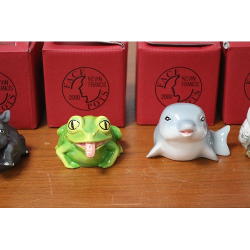 148 - Selection of 10 New Kevin Francis Face Pots in Original Boxes - Mixed Animal Characters