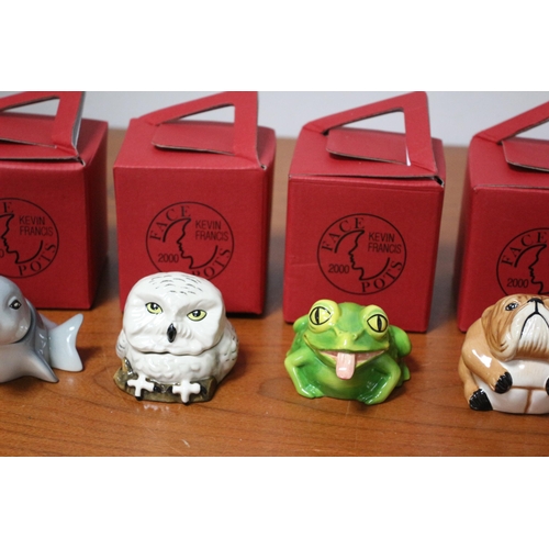 149 - Selection of 10 New Kevin Francis Face Pots in Original Boxes - Mixed Animal Characters