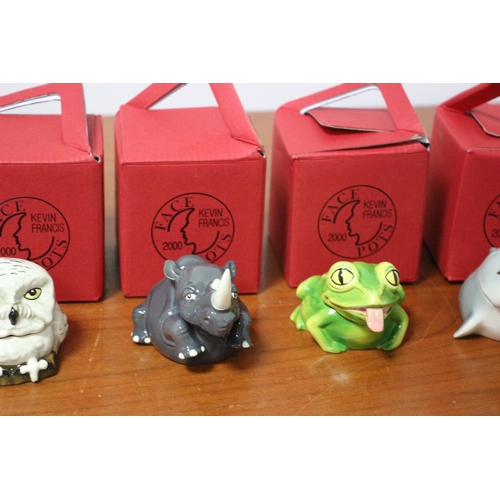 149 - Selection of 10 New Kevin Francis Face Pots in Original Boxes - Mixed Animal Characters