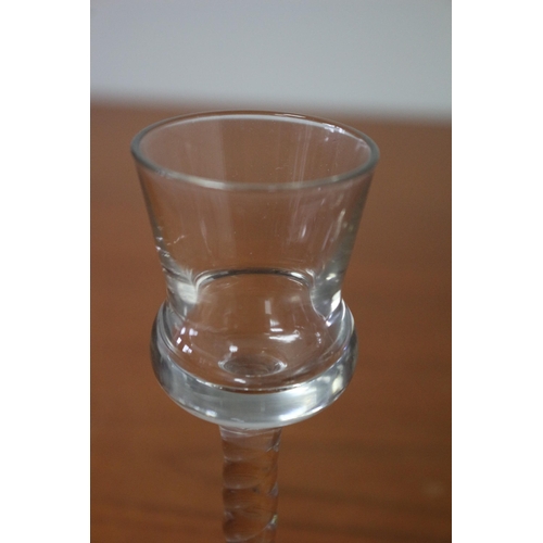 150 - 3 x Georgian Twisted Stem Thistle Top Drinking Glasses