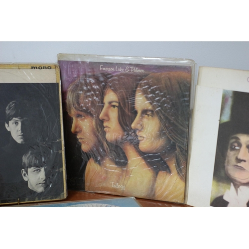 258 - Selection of Vinyl Albums from The Beatles - Rod Stewart - Todd Rundgren - Emerson, Lake & Palmer & ... 