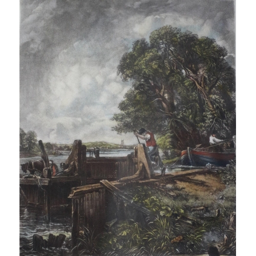 262 - Framed and Glazed Antique 1886 - Hand Coloured Etching by John Constable - Titled: The Lock at Dedha... 