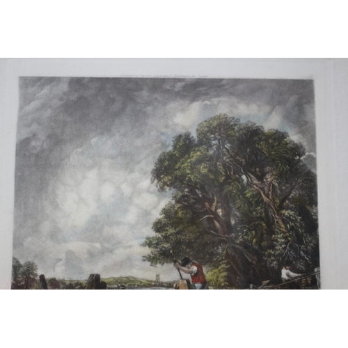 262 - Framed and Glazed Antique 1886 - Hand Coloured Etching by John Constable - Titled: The Lock at Dedha... 