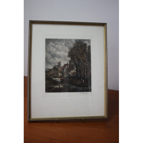 263 - Framed and Glazed Antique 1886 - Hand Coloured Etching by John Constable - Titled: The Valley Farm, ... 