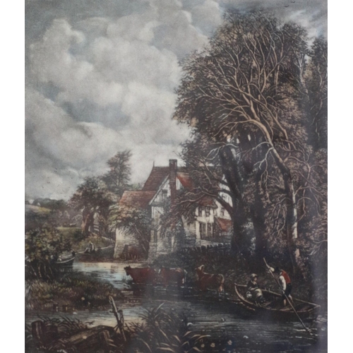 263 - Framed and Glazed Antique 1886 - Hand Coloured Etching by John Constable - Titled: The Valley Farm, ... 