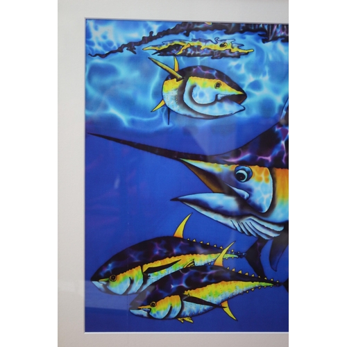 268 - Framed and Glazed Original Print on Fine Art Paper by Daniel Jean-Baptist - Titled: Blue Marlin (Ret... 