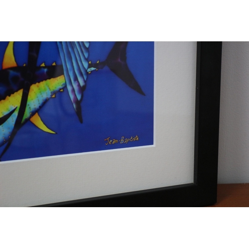 268 - Framed and Glazed Original Print on Fine Art Paper by Daniel Jean-Baptist - Titled: Blue Marlin (Ret... 