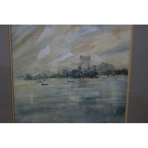 271 - Framed and Glazed Pastel and Gouache Painting - Depicting Portchester Castle by J. Rogers - 1989