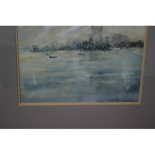 271 - Framed and Glazed Pastel and Gouache Painting - Depicting Portchester Castle by J. Rogers - 1989