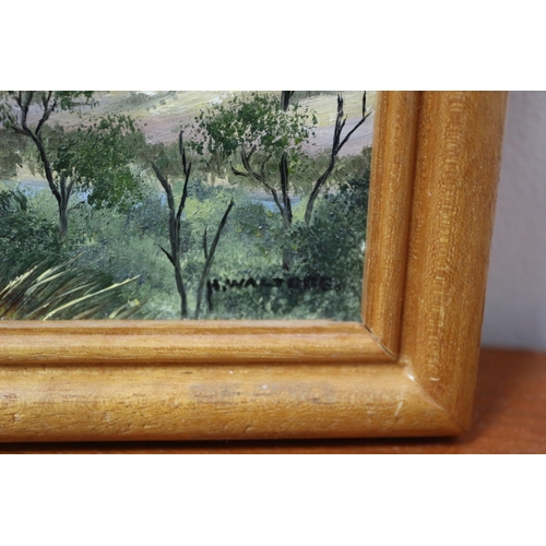 297 - Framed Mixed Media Painting by M. Walters Titled: Distant Range