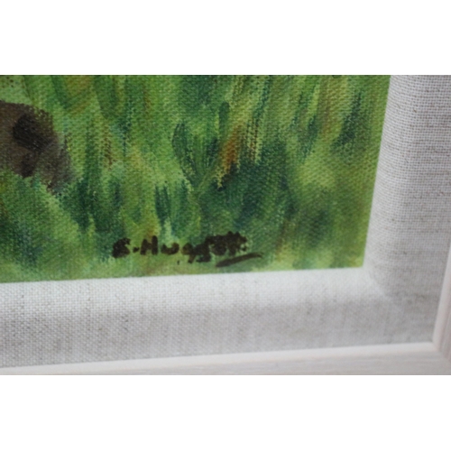 299 - We Are Pleased To Offer by Sculptor and Artist - Sarah Huggett This Delightful Framed Oil on Canvas ... 